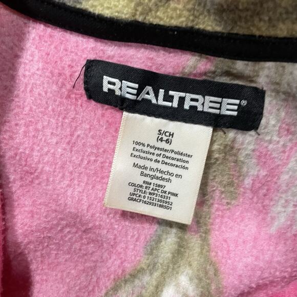 Realtree Women's Pink Camo Zip Fleece Jacket Coat Realtree Small - Picture 7 of 7